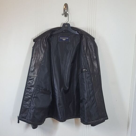 Dockers Men's Black Leather Jacket - Picture 4 of 13
